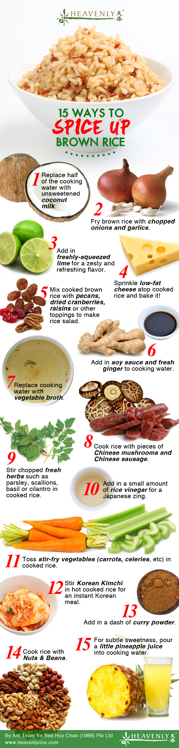 15 Ways to Spice Up Brown Rice - Heavenly Rice